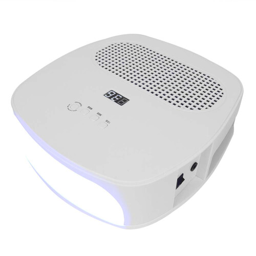 Infrared Sensor Nail Dust Extractor UV LED Dual Light Source Gel Nail Polish Curing Lamp LCD Display Timer Function Rechargeable Cordless Nail Vacuum 2