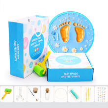 Baby Hand & Footprint DIY Clay Kit with Tools, Blue Box, Gift