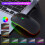 Ασύρματο ποντίκι RGB επαναφορτιζόμενα ποντίκια Bluetooth ασύρματο υπολογιστή Mause LED με 5