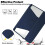 Capa de couro transparente com rotação de 360 e teclado integrado, azul escuro, 11 polegadas, compatível com Samsung Galaxy Tab S9FE. 5