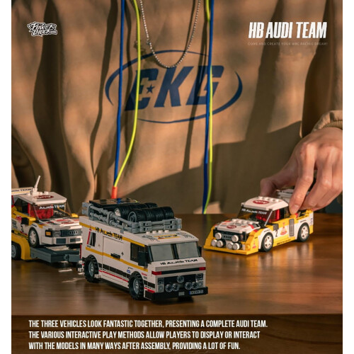 Ensemble de construction d'équipe de course automobile compatible avec les camions LEGO 1