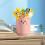 Cat-shaped pencil holder with 360 rotation and large 6