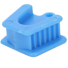 Silicone Dental Bite Block Blue M, 34.5x36.5x17mm, High Temp Resistant