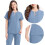 Women Scrubs Set Light Blue M 3