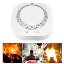 Rilevatore di fumo wireless con allarme 433MHZ, 10,6cm, batteria da 9V