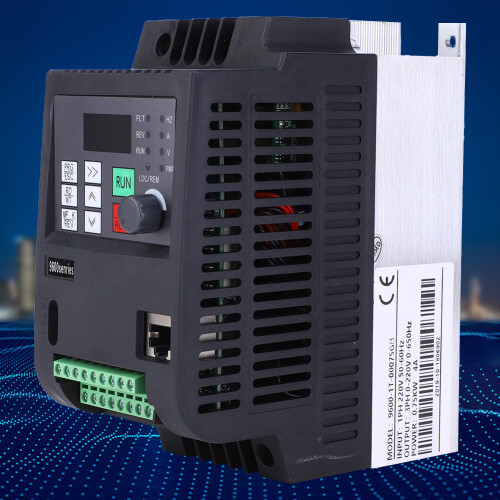 Motor Speed Control Variable Frequency Drive High Power Output Single To3Phase Inverter CNC Motor Controller Digital Display Efficient Heat 1