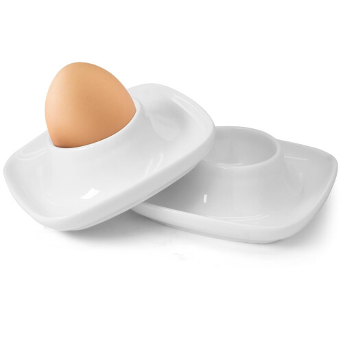 Plastic Egg Tray Holder Cup, White Egg Cups for Kitchen, Camping & Breakfast – Easy to Clean 1