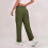Women's Cargo Pants Elastic Waist Button Front Multiple 7
