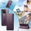 Capa carteira em couro roxo com suporte magnético e alça de pulso para iPhone 12 Pro Max de 6,7 polegadas – Compatível com iPhone 12 Pro Max 3