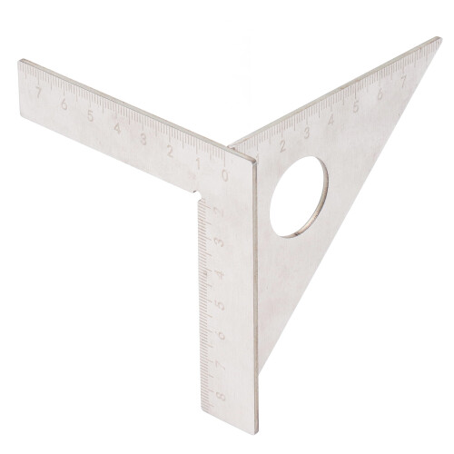 Right Angle Carpenter Ruler 45/90 Degree Woodworking Measurement Tool 2