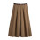 Women's A-Line Midi Skirt Solid Color Nylon Spandex Elastic 2