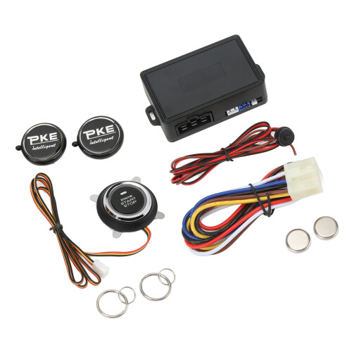 Remote Engine Start Keyless Go System With RFID Push Start Button Touch Password Entry Shock Sensor Alarm Smart Vehicle Security System For All12V 1