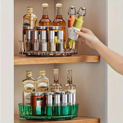 360  Rotating Rotating Spice Rack Organizer For Bathroom Kitchen Countertop Easy Access and Efficient Storage Desktop Storage Box 2
