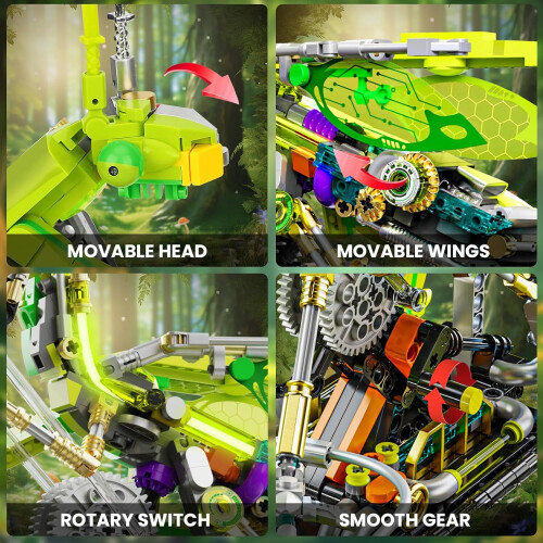 Σετ Κατασκευής Εντόμων Mantis Ideas με Φωτάκι για Αγόρια και Κορίτσια Συμβατά με Lego 2
