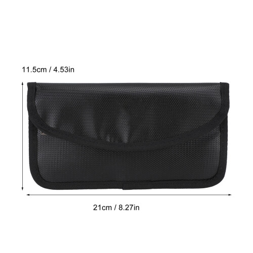 Borsa Ignifuga Faraday Impermeabile con Blocco RFID 21x11.5cm Nera 1