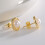 Pearl Stud Earrings 18K Gold Plated 2