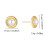 Pearl Stud Earrings 18K Gold Plated 4