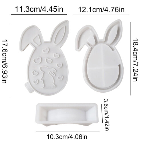 Easter Bunny Egg Resin Mold for Concrete and Epoxy Art 1