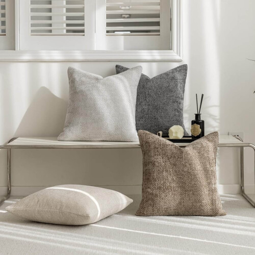 Μαξιλαροθήκες για Άνοιξη 18"x18" Διακοσμητικές Μαξιλαροθήκες από Σενίλ (2 τεμάχια) 2