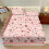 Full Size 3-Piece Sheet Set Pink Pig Rose Print 6