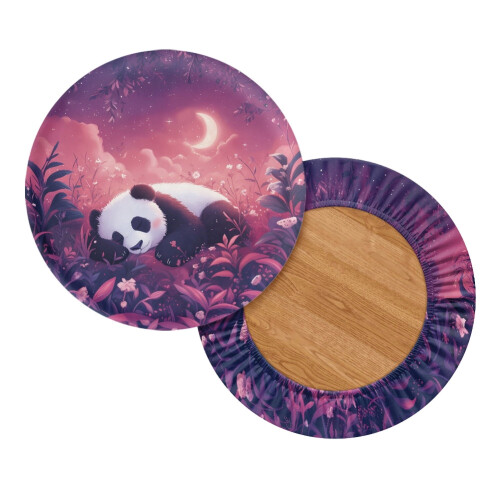 Moon Panda Chair Covers 2-Pack Soft Round Cushion Covers 1