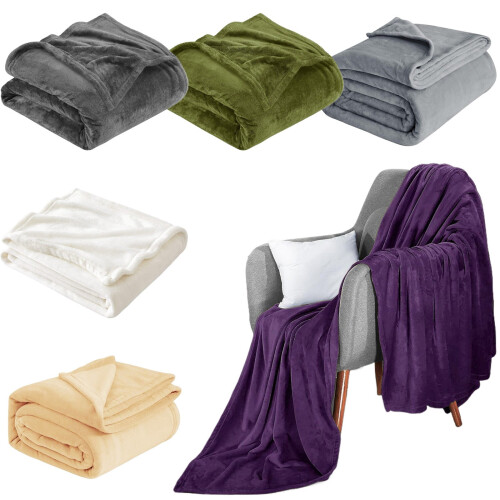 Microplush Fleece Blanket Grey 100x150 cm 1