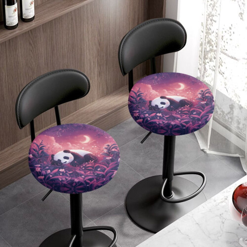 Moon Panda Chair Covers Soft Padded Round Stool Cushion 2