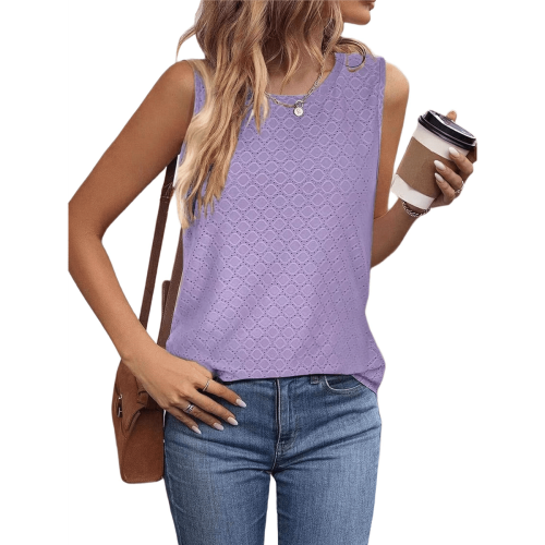 Chaleco transpirable de cuello redondo estampado para mujer 2