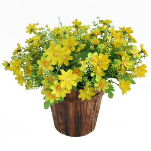 1Bouquet28Heads Τεχνητό ψεύτικο χαριτωμένο λουλούδι διακόσμηση σπιτιού γάμου κήπου 2