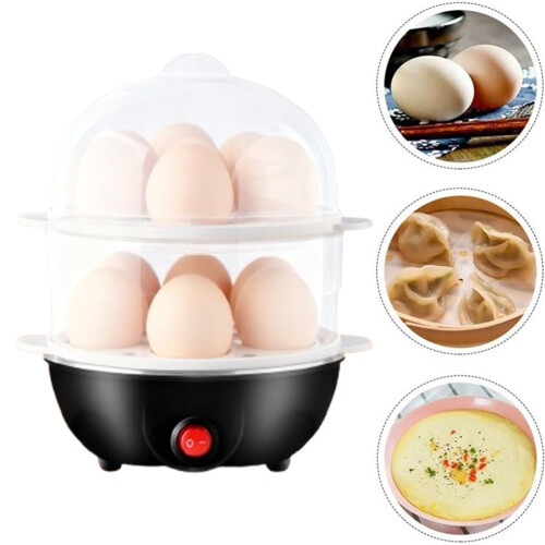 Mini Electric Egg Cooker Pink 14-Egg Capacity 2