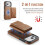 Capa carteira DG.MING para iPhone 17 Pro de 6,3 polegadas, magnética, com bloqueio RFID, removível, em couro, marrom. 5