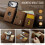 Capa carteira DG.MING para iPhone 17 Pro de 6,3 polegadas, magnética, com bloqueio RFID, removível, em couro, marrom. 6