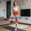 Παντελόνι γιόγκα με τυπωμένο Tie Dye για γυναίκες, ψηλόμεσο κολάν κάπρι, αθλητικό 3