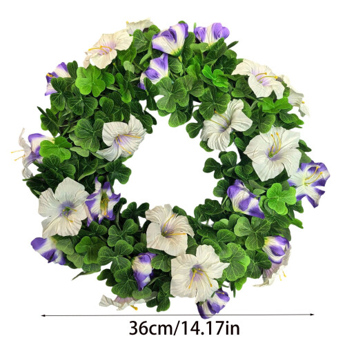 St. Patricks dag krans blomster forår dørdekoration 2