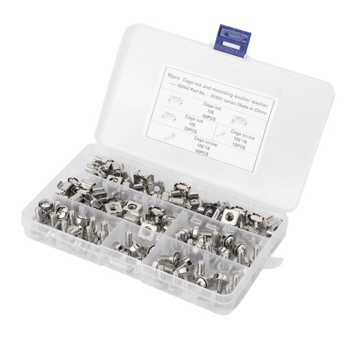 Mounting Screws Hardware Cage Nuts Square Hole Racks Detachable And Repositionable Elasticity Screw Thread Connection Universal Compatibility For 1