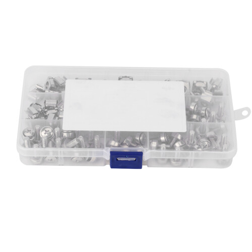 Mounting Screws Hardware Cage Nuts Square Hole Racks Detachable And Repositionable Elasticity Screw Thread Connection Universal Compatibility For 2