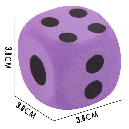 Μεγάλο Μωβ Ζάρι από Αφρό EVA (2"x2"x2"), Jumbo Dot, Σετ Παιχνιδιών για Επιτραπέζια Παιχνίδια, 1