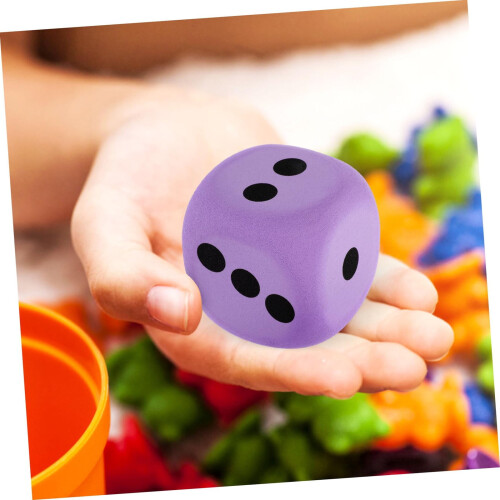 Μεγάλο Μωβ Ζάρι από Αφρό EVA (2"x2"x2"), Jumbo Dot, Σετ Παιχνιδιών για Επιτραπέζια Παιχνίδια, 2