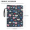 Washable Polyester Book Protector Sleeve with Zipper, Lightweight Reusable Organizer for Classroom Library – Assorted Icons 7