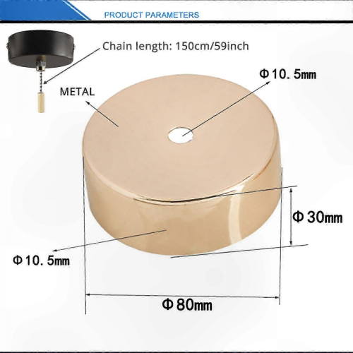 (gold) Pull Cord Light Switch for Effortless Installation in Any Room Decor 2