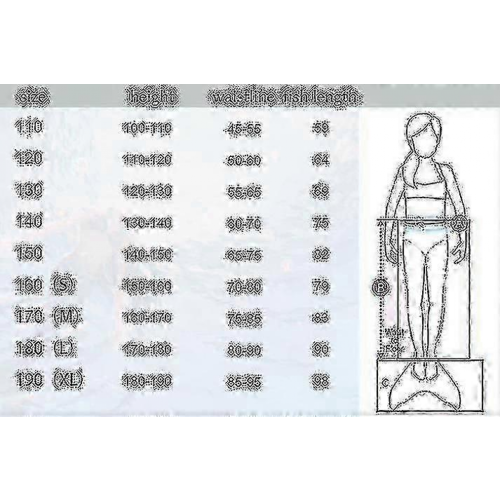 (light blue, 150) Code da sirena per nuotare con monopinna per bambini e adulti 2