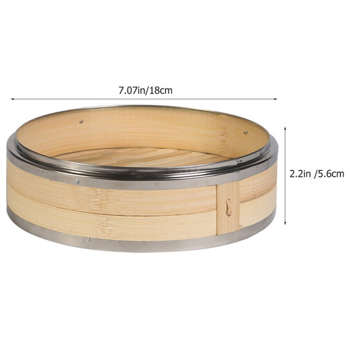 Pretyzoom Bamboo Dumpling Steamer Basket Heating Food Bamboo Kitchen Tools 1Pcs 1