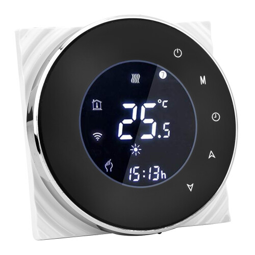 Smart Thermostat Weekly Programmable LCD Display Digital Temperature Controller Voice Controlled WiFi Connected NTC Sensor Energy Efficient 1