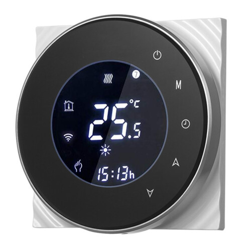 Smart Thermostat Weekly Programmable LCD Display Digital Temperature Controller Voice Controlled WiFi Connected NTC Sensor Energy Efficient 2