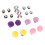 18pcs Decorative Shoe Clips Rhinestone Rabbit Fur 12
