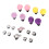 18pcs Decorative Shoe Clips Rhinestone Rabbit Fur 8