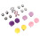 18pcs Decorative Shoe Clips Rhinestone Rabbit Fur 16