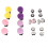 18pcs Decorative Shoe Clips Rhinestone Rabbit Fur 15