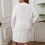 Γυναικεία Plus Size Πουλόβερ Φόρεμα V Λαιμόκοψη Μακρυμάνικη Ραβδωτή Πλεκτή Φούστα 3