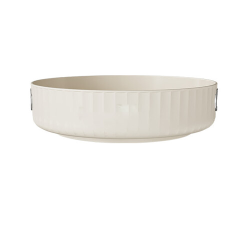 Creamy White Rotatable Round Storage Tray 28x7cm Multi-Purpose Rack 2